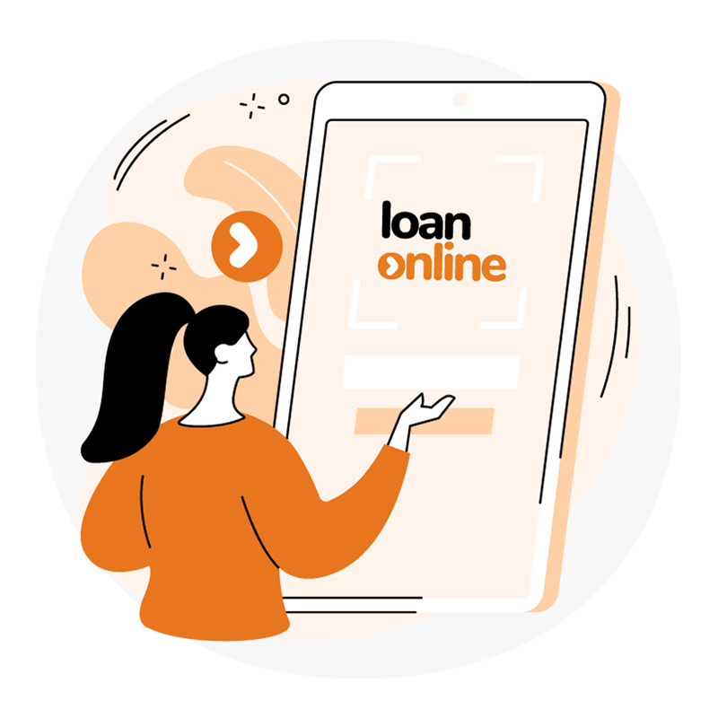Loan Online Illustration